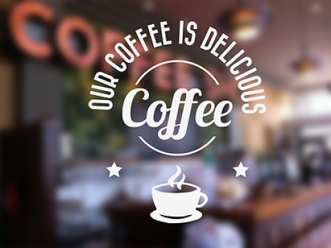 Cắt decal chữ nổi trang trí showroom, quán café, cửa hàng bán lẻ